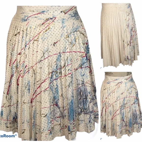 NWOT Faux Leather Paint🎨Splatter Skirt - Picture 4 of 9